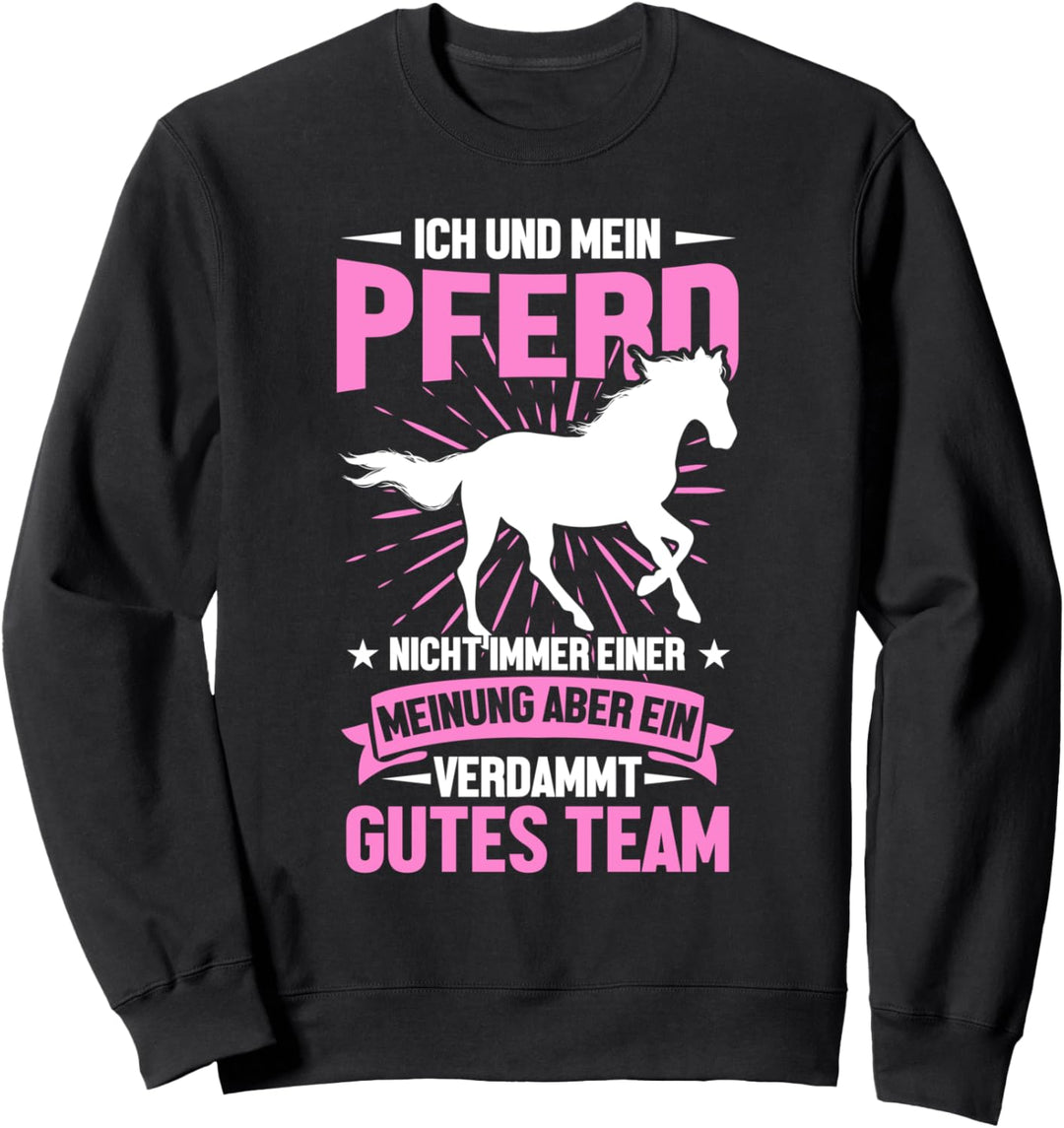 Damen Reiter Mädchen Ich & Mein Pferd Das Beste Team Stall Sweatshirt