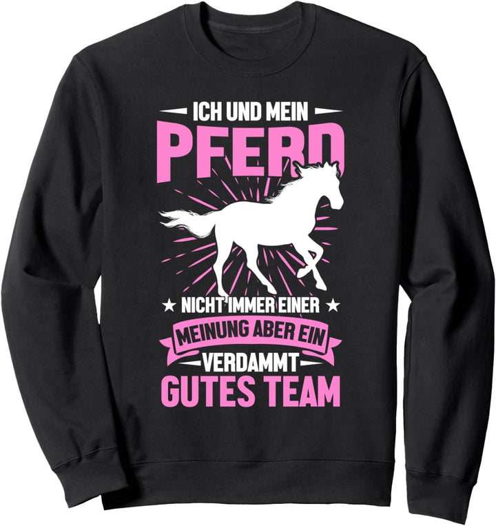 Damen Reiter Mädchen Ich & Mein Pferd Das Beste Team Stall Sweatshirt