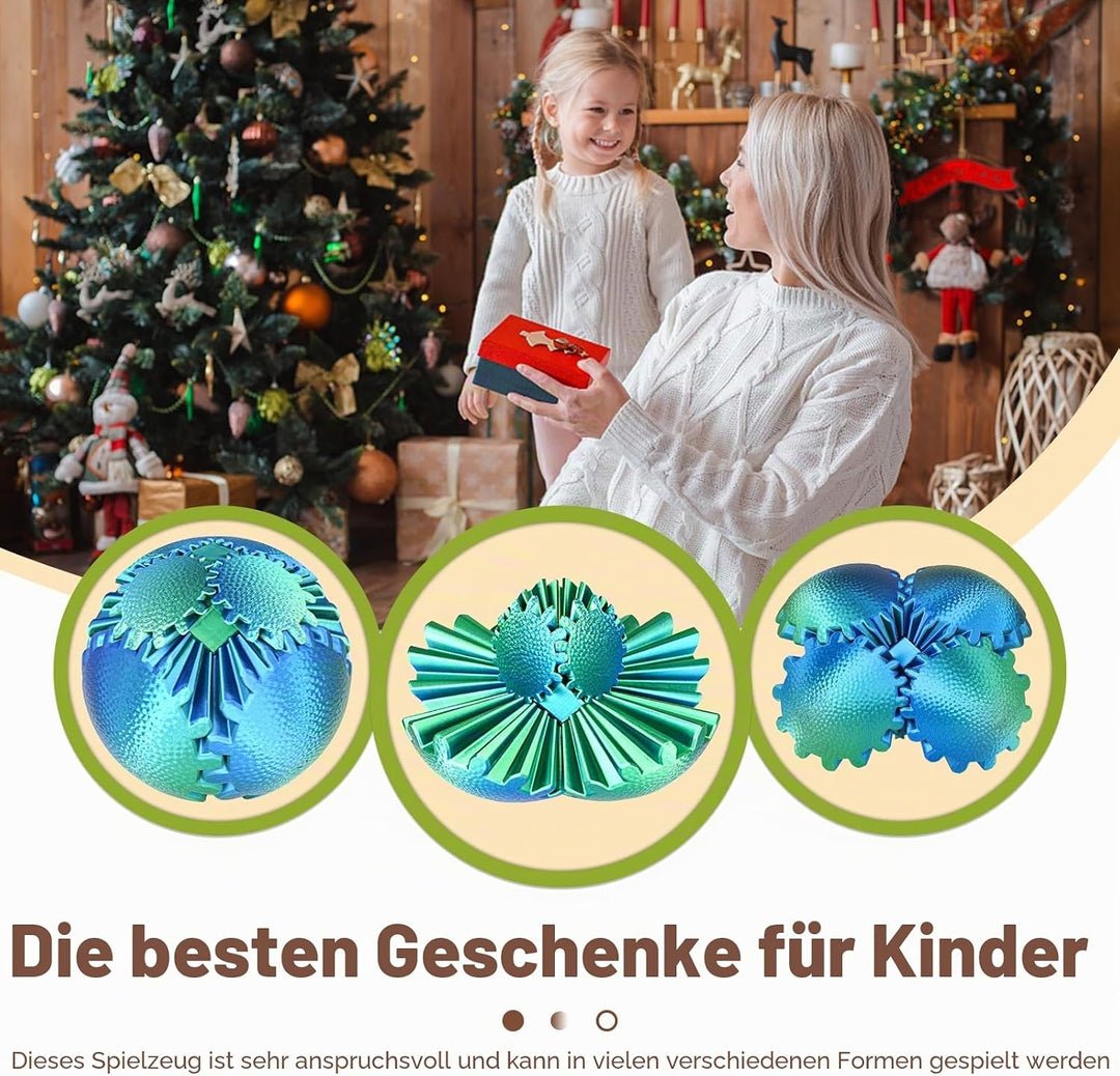 Gear Ball Fidget Spielzeug Steampunk Zahnrad Kugel Stressabbau Sensorisches Spielzeug autistische Ki