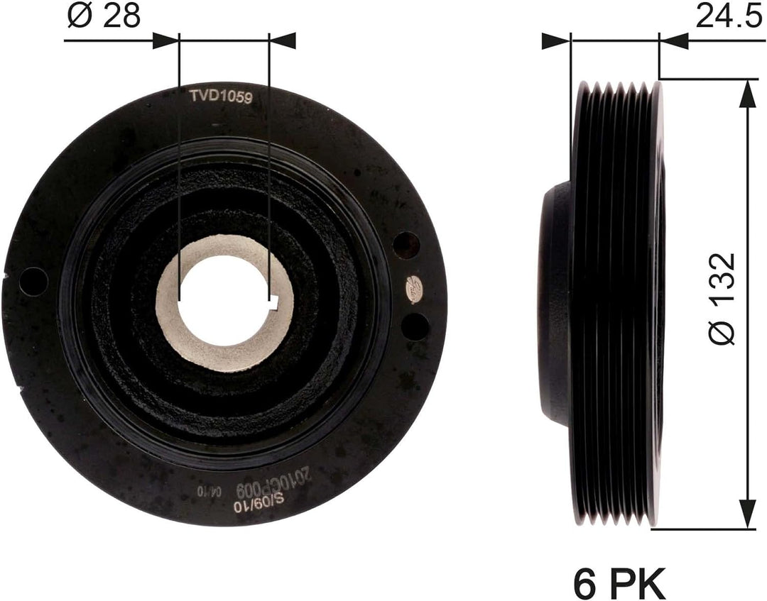 GATES Torsionsschwingungsdämpfer TVD1059