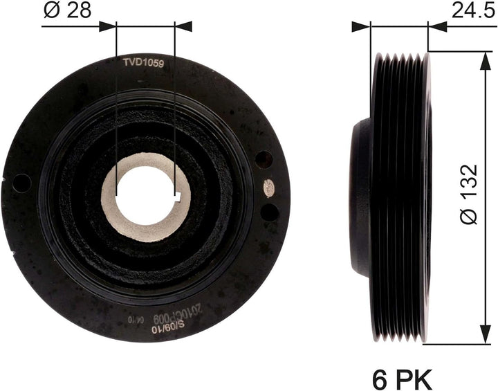 GATES Torsionsschwingungsdämpfer TVD1059