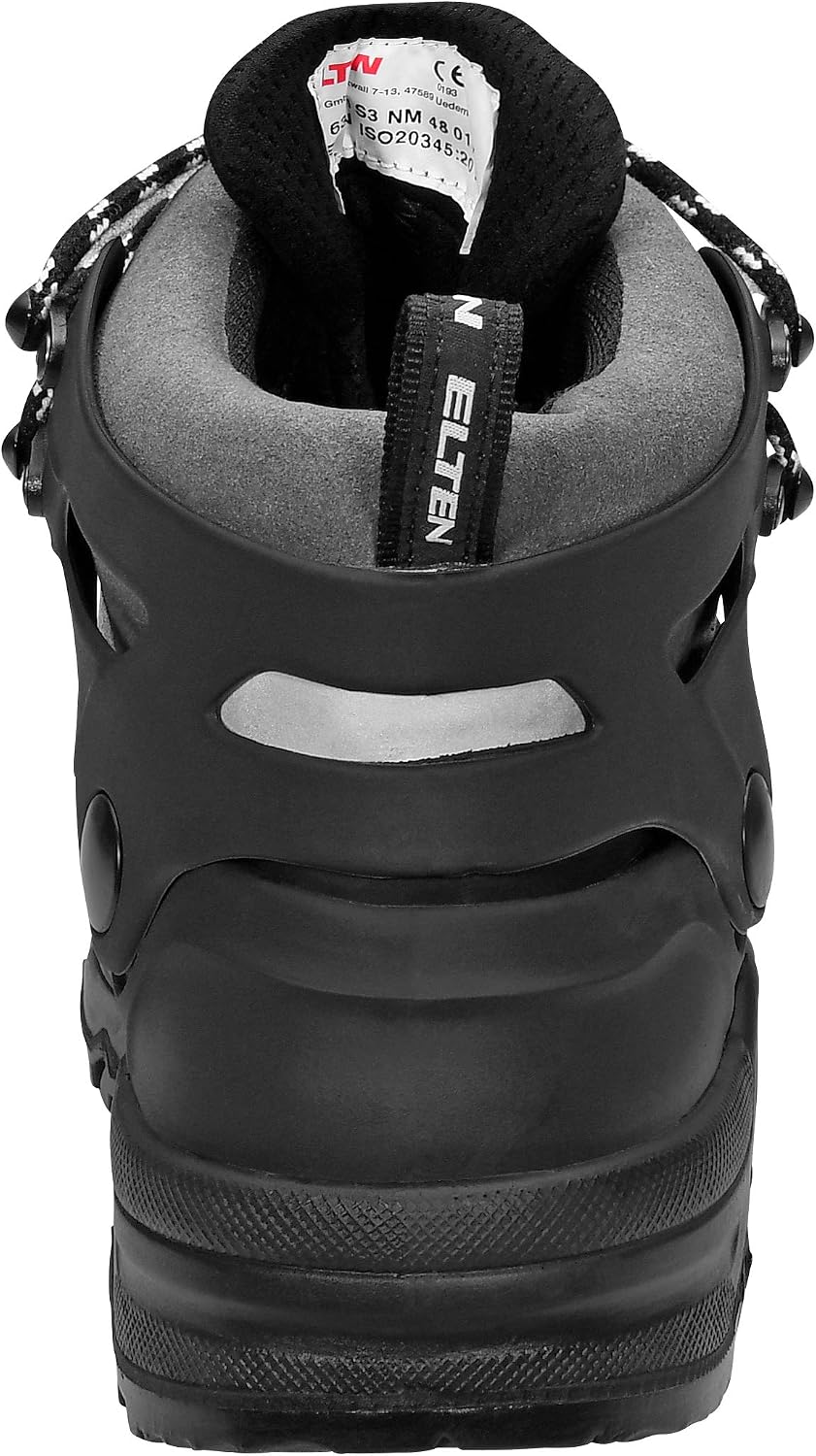 ELTEN Unisex Elten Veiligheidsschoenen Dino S3, heren, omknikbescherming, licht, zwart, stalen neus