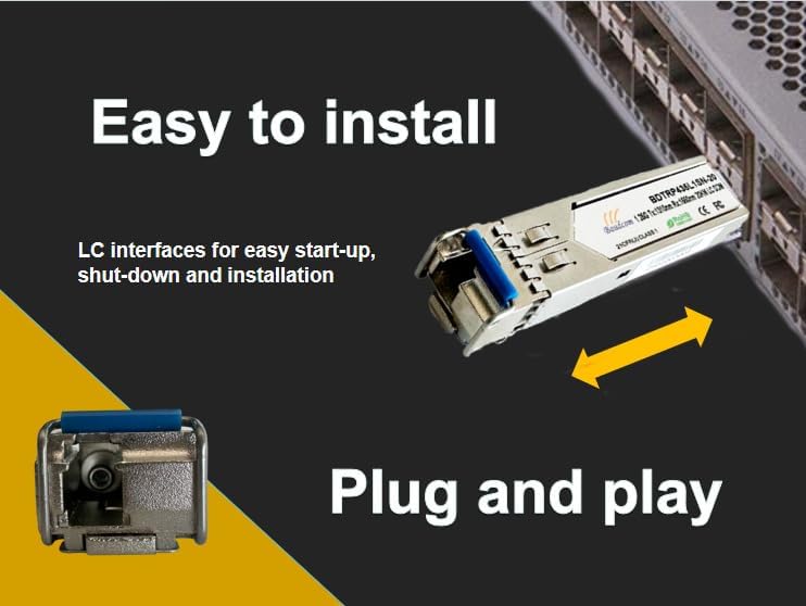 SFP-Modul 1G Bidi Einzelfaser-Transceiver SMF LC-Anschluss bis zu 20 km für offene Schalter für Cisc