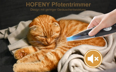 Hofeny Hundeschermaschine mit Staubsauger, Katzenkrallen-Trimmer, leise Pfotenschermaschine, Haustie