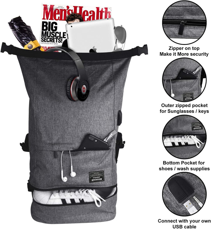 ITSHINY Sporttasche für männer Frauen, Umhängetasche für das Fitnessstudio, Reiserucksack,Gym Bag 3