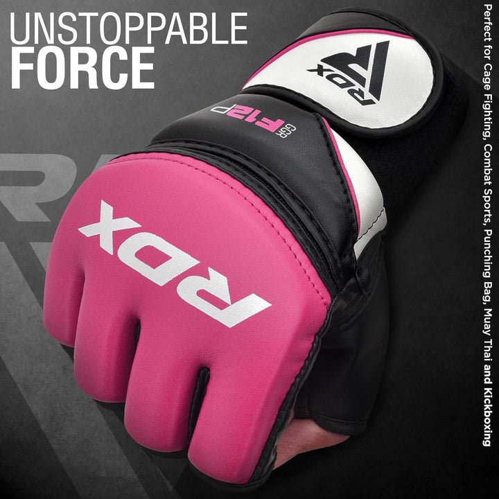 RDX Profi MMA Handschuhe Grappling Sparring Training, Maya Hide Leder, Kickboxen Kampfsport Gepolste