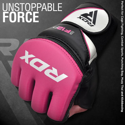 RDX Profi MMA Handschuhe Grappling Sparring Training, Maya Hide Leder, Kickboxen Kampfsport Gepolste