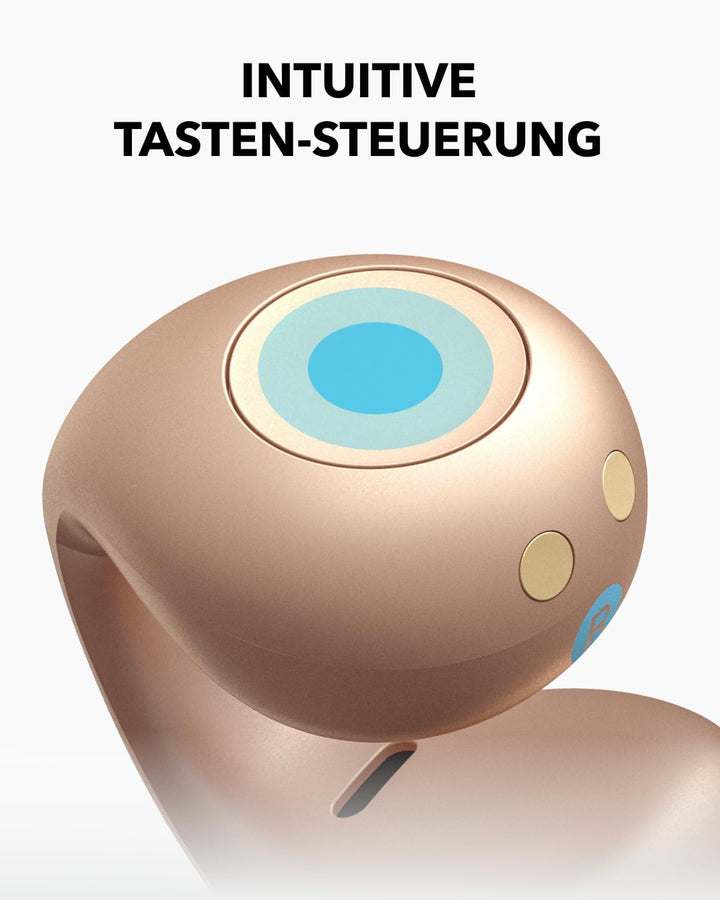 soundcore C40i von Anker, Open-Ear Earbuds, Clip-On Kopfhörer, flexibles Gelenk-Design, Tastensteuer