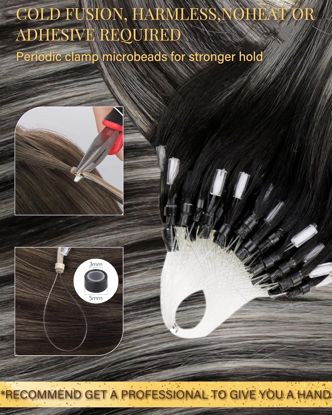 Hetto Microring Extensions Echthaar Balayage Microring Echthaar Extensions Remy Micro Ring Haarverla