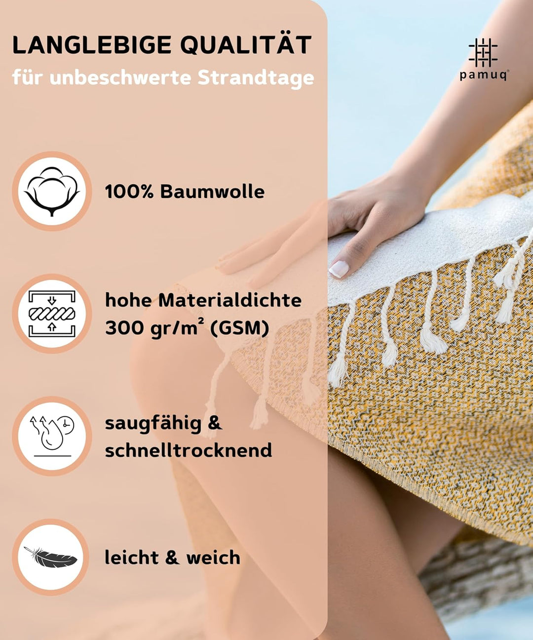 Strandtuch XXL Saunatuch Badetuch Hamamtuch Gross Baumwolle Duschtuch Pestemal Handtuch Fouta Pareo