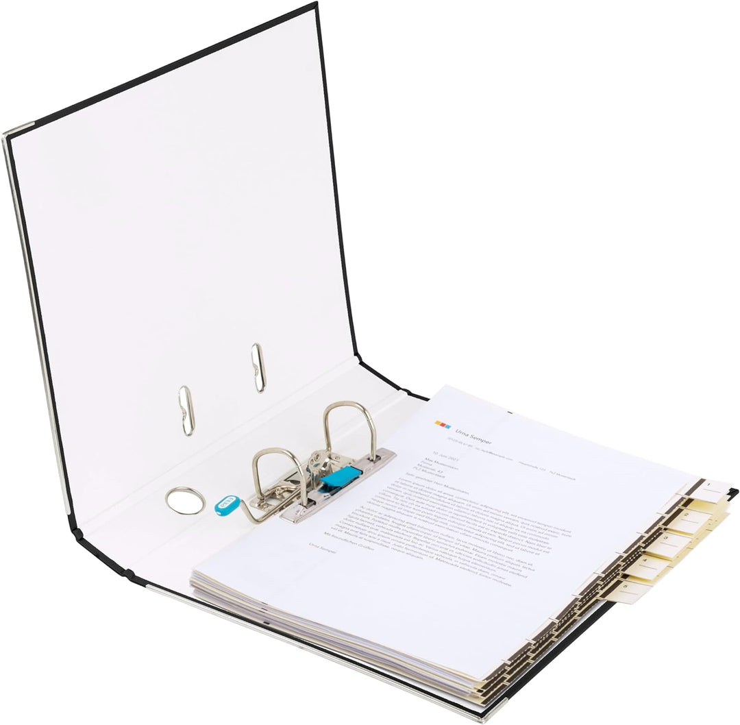 Elba Ordner A4, Smart Pro, 5 cm schmal, Kunststoff aussen, schwarz, 10 Stück, schwarz