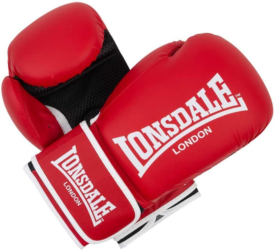 Lonsdale Unisex-Adult Ashdon Equipment 10 oz Red/White, 10 oz Red/White