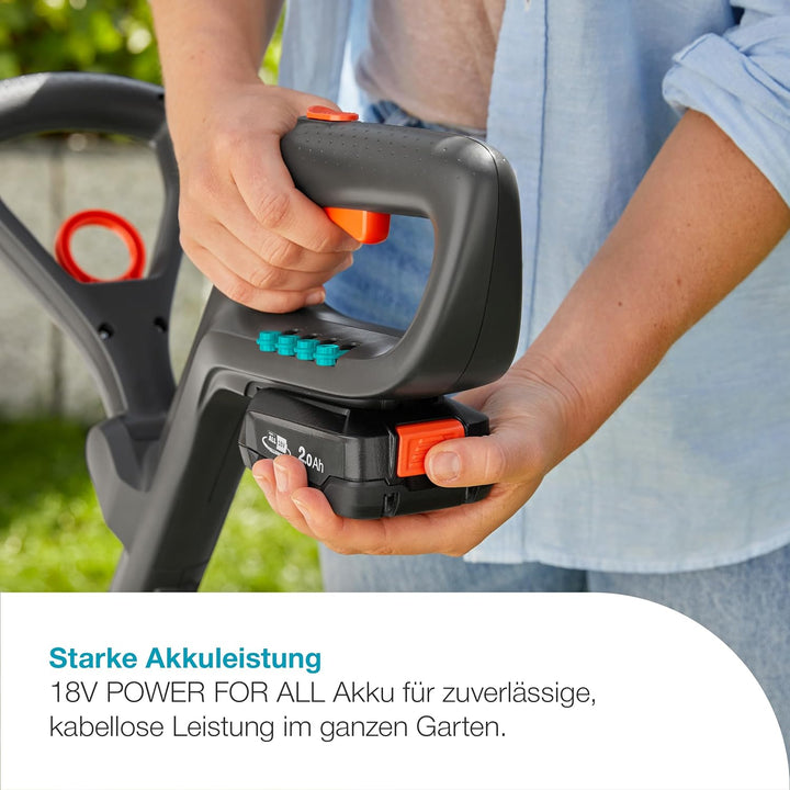 Gardena Akku-Trimmer ComfortCut 23/18V P4A ohne Akku: Rasentrimmer mit 230 mm Schnittkreis, Teleskop