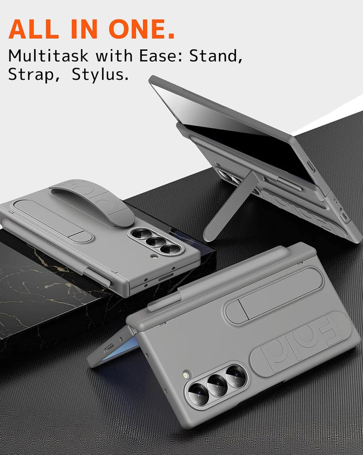 NINKI für Samsung Galaxy Z fold 7 Ständer Hülle mit Stift und Halter, scharnierschtz Samsung fold7 H