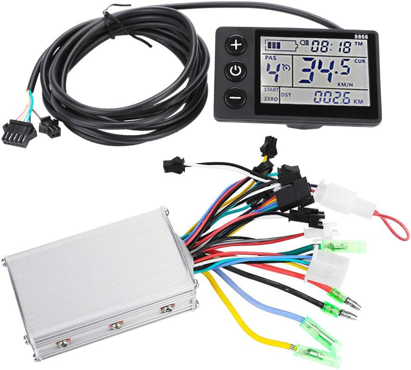 VGEBY Bürstenloser Elektro-Fahrradroller 24V - 48V 350W Controller-Kit mit wasserdichtem LCD-Display