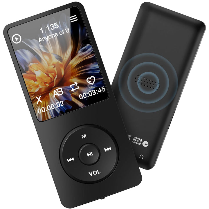 MP3 Player mit Bluetooth 5.2, MP3-MP4-Player Sport Musik-Player mit 32 GB Speicherkarte, 1.8 Zoll TF