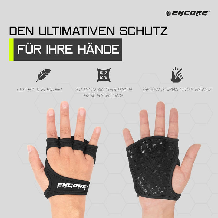 Encore Grips Griffpolster Kraftsport – Griffhilfen & Grip Pads für Krafttraining, Bodybuilding & Kli