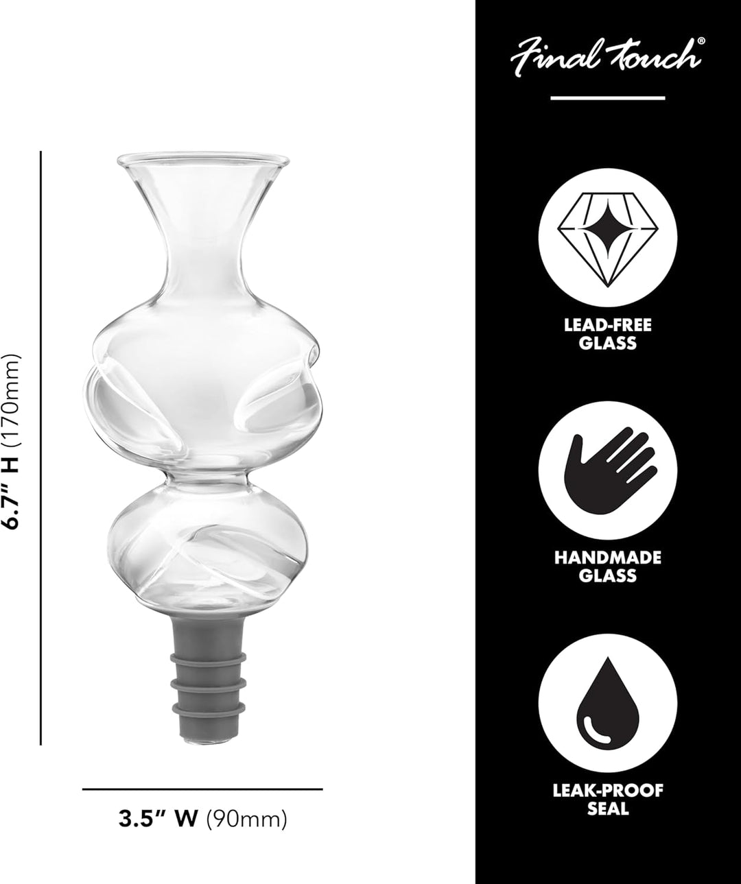 Conundrum Aerator/Pourer by Final Touch Flasche Wein Belüfter, Flasche Wein Belüfter