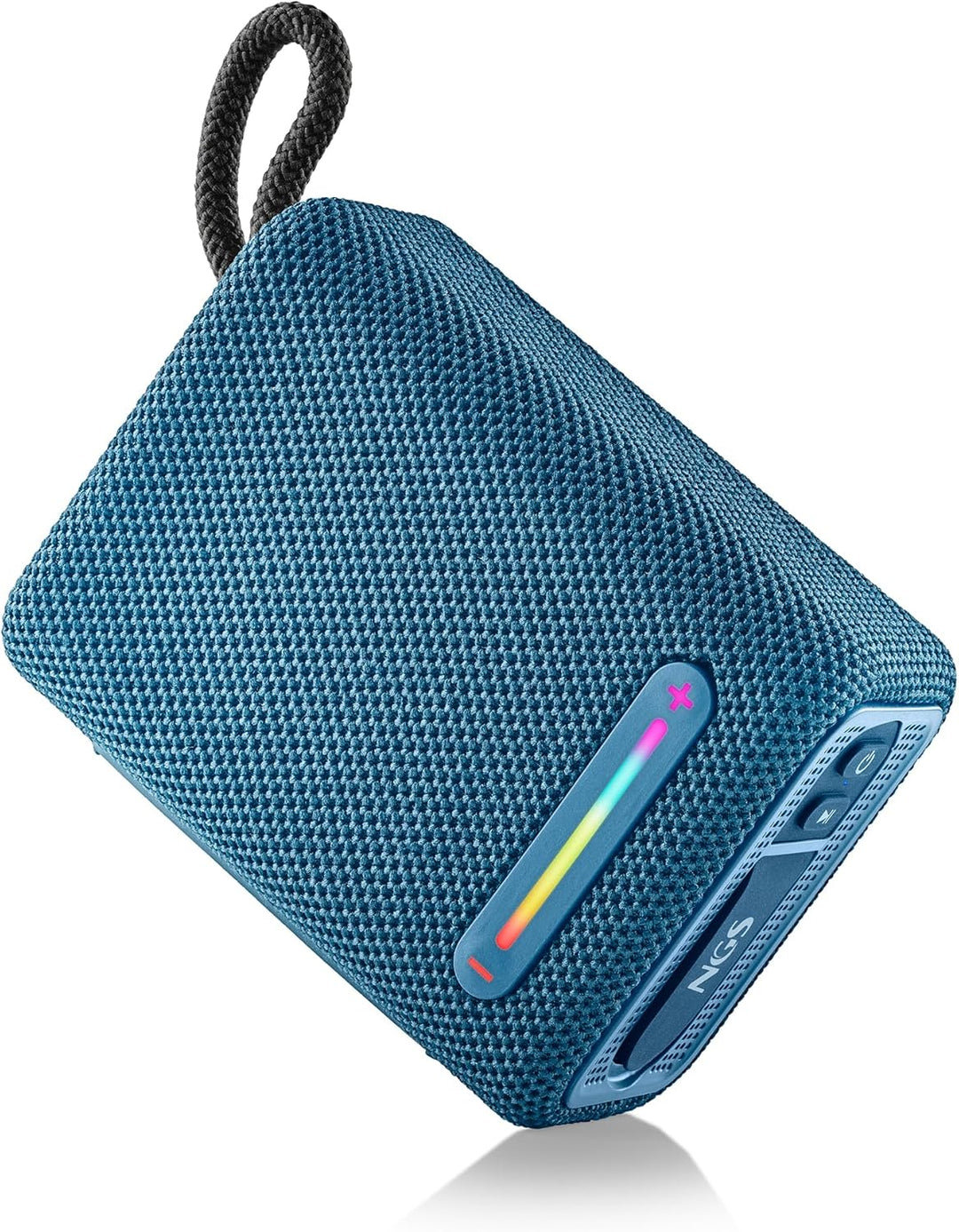 NGS Roller Furia 1 Blue - Tragbarer Lautsprecher mit Bluetooth-Technologie, RGB-Lichtern, IPX6-Wasse