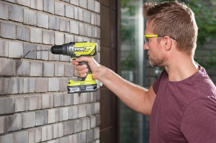 RYOBI 18 V ONE+ Akku-Schlagbohrschrauber R18PD32-1C20G (2-Gang-Getriebe, Drehmoment 50Nm, Drehmoment