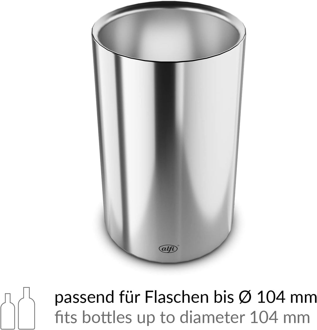 alfi VINO Flaschenkühler Edelstahl 0,70-1,00 l, silber glänzend Stainless Steel Polished zylindrisch