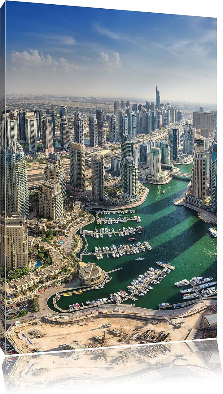 Dubai Hotel Burj al Arab, Format: 100x70 auf Leinwand, XXL riesige Bilder fertig gerahmt mit Keilrah
