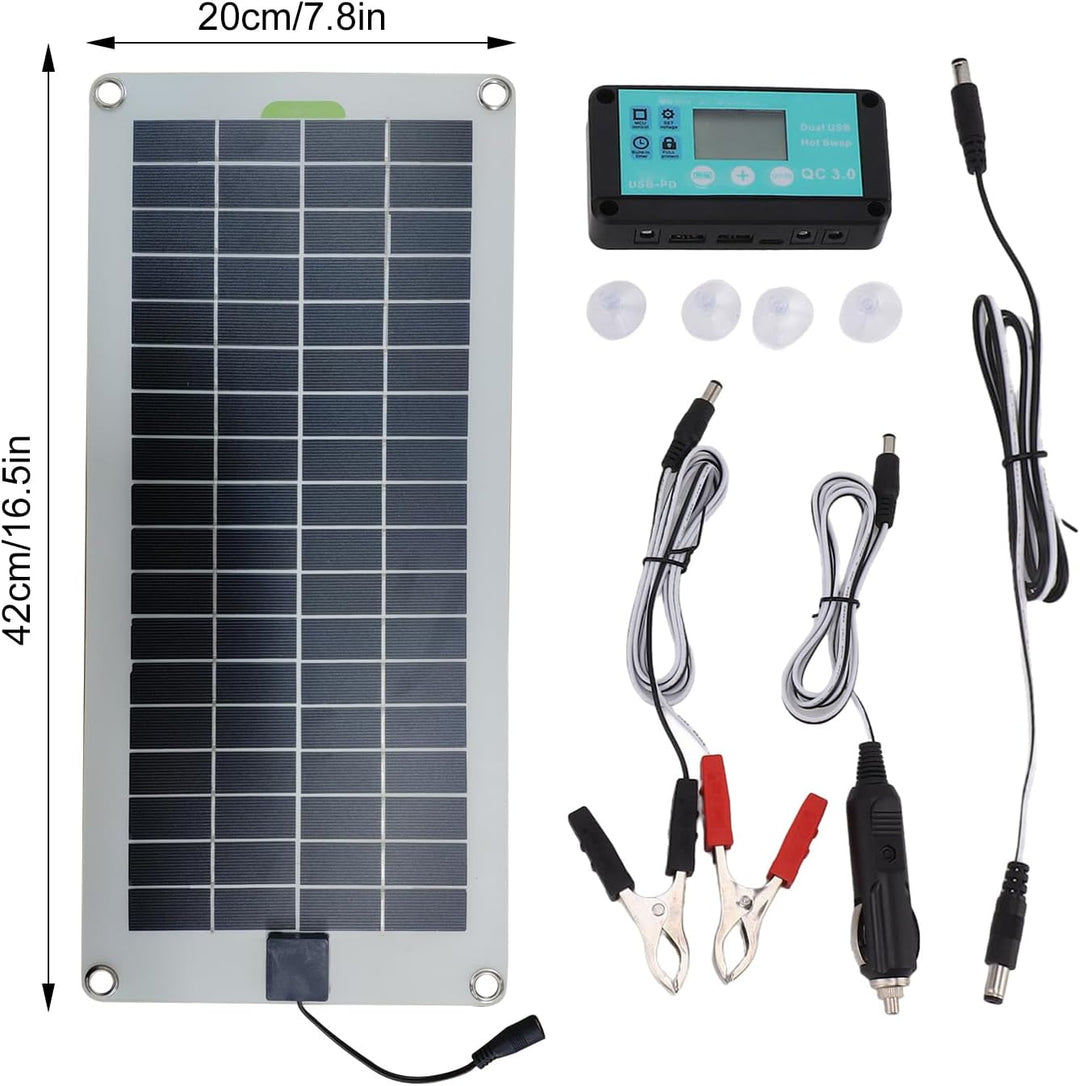 Solar Charger, Car Battery, Trickle Kit, 16,54 x 7,87 Zoll 30 W 12 V Energie, Plug Play Design, Idea