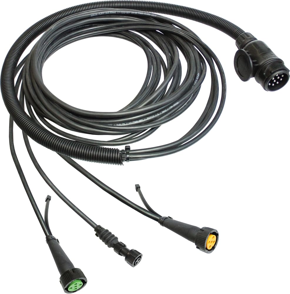meinAnhängerersatzteil Aspöck Kabelsatz Kabelbaum 13pol. 6m / 10cm DC-Leitung + 4m Ladeleitung