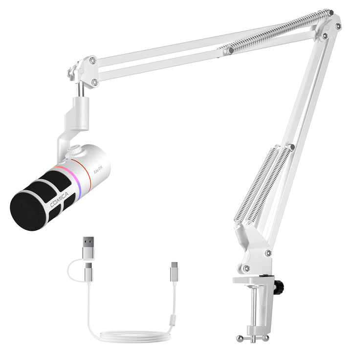 COMICA EJoy D10 Cardioid Mikrofon Dynamisches USB-C/XLR Mikrofon mit 48kHz/24bit, Calmix Rauschunter