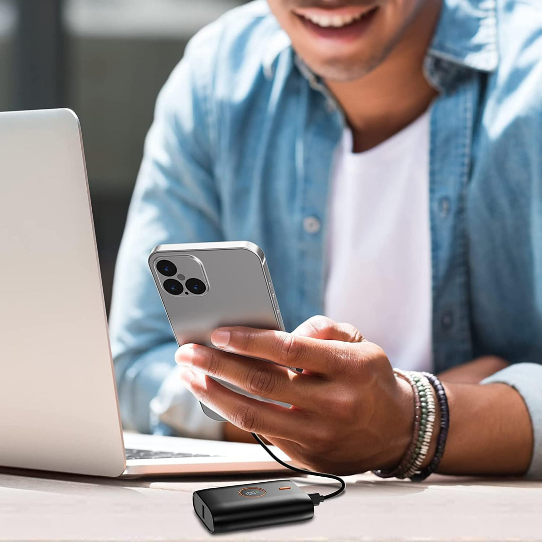 Power Bank 10000 mAh,PD 22.5W klein Aber stark USB C mit led-anzeige powerbank,tragbar powerbank ohn