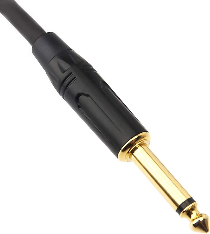 Disino TISINO 3,5 mm Mini-Stereo-Klinkenstecker auf Dual 6,35 mm TS Mono-Stecker, Y-Splitter-Kabel,