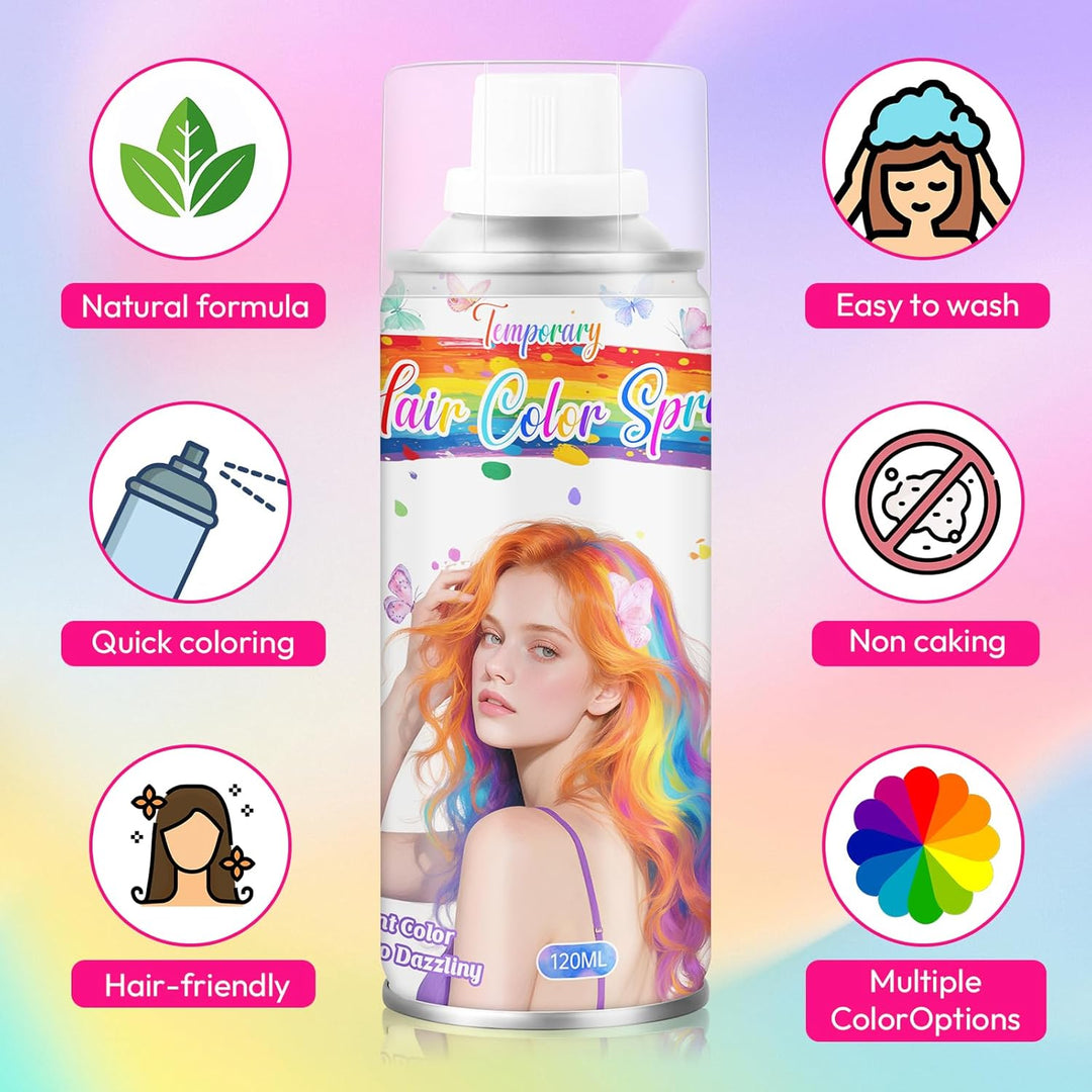 Blau Temporäres Haarfärbespray für Kinder & Frauen - Waschbare Haarfarbe für Ansatzberichtigung, Nic
