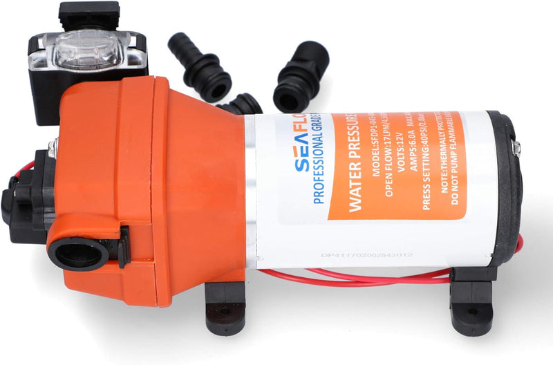 Seaflo SFDP1-045-040-41 12 Volt, 17 LPM, 2,8 Bar 4-Kammer Membranpumpe