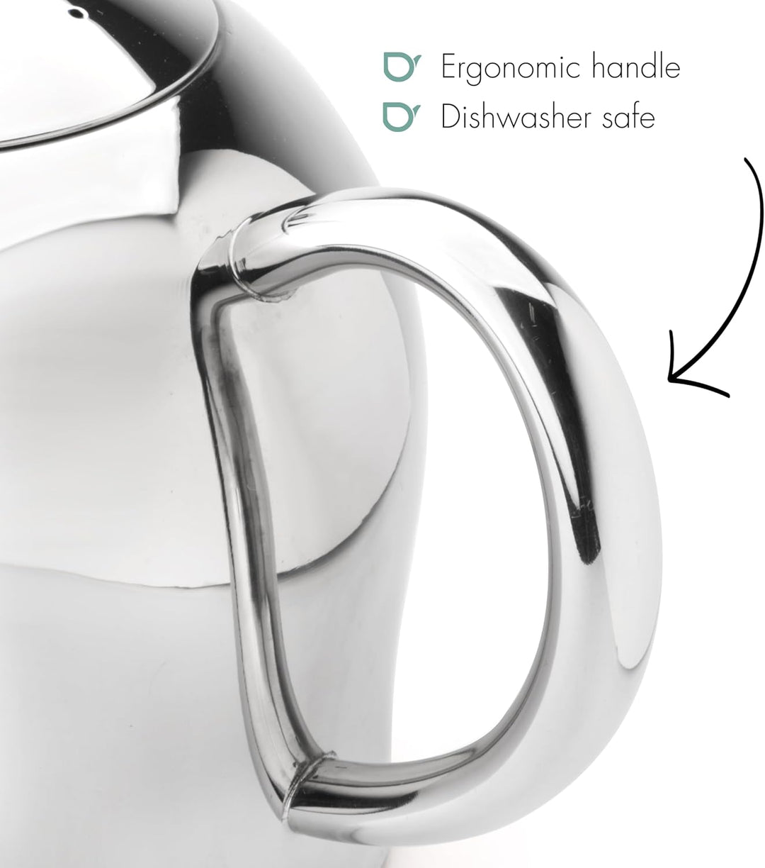Bredemeijer Teekanne 0.5 L chromfarben doppelwandig Minuet Santhee A 1 - Pack, A 1 - Pack