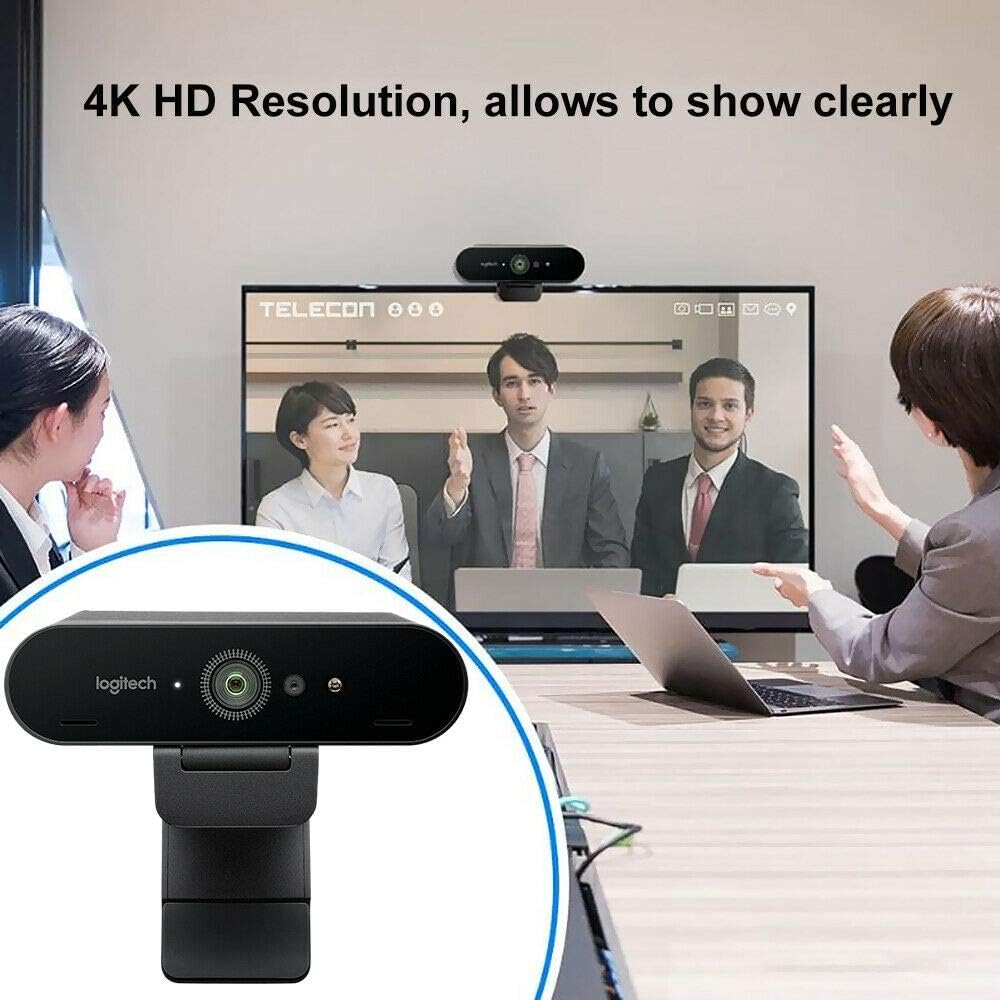 Logitech Brio Webcam (90 fps, USB 3.0, 4096 x 2160, Autofokus, 5-fach digitaler Zoom, Microp)