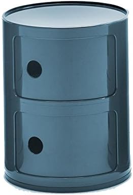 Componibili 2 Container, blau glänzend H 40cm Ø 32cm