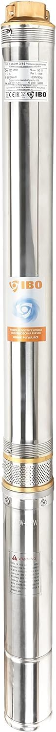 Tiefbrunnenpumpen-Set IBO 3 STM 16 Tiefbrunnenpumpe 750W | Druckschalter PC-59 Pumpensteuerung | UNI
