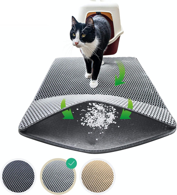 Fellou Katzenklo Matte 75x58 cm | XXL Matte Katzentoilette | perfekte Katzenstreu Matte für die saub