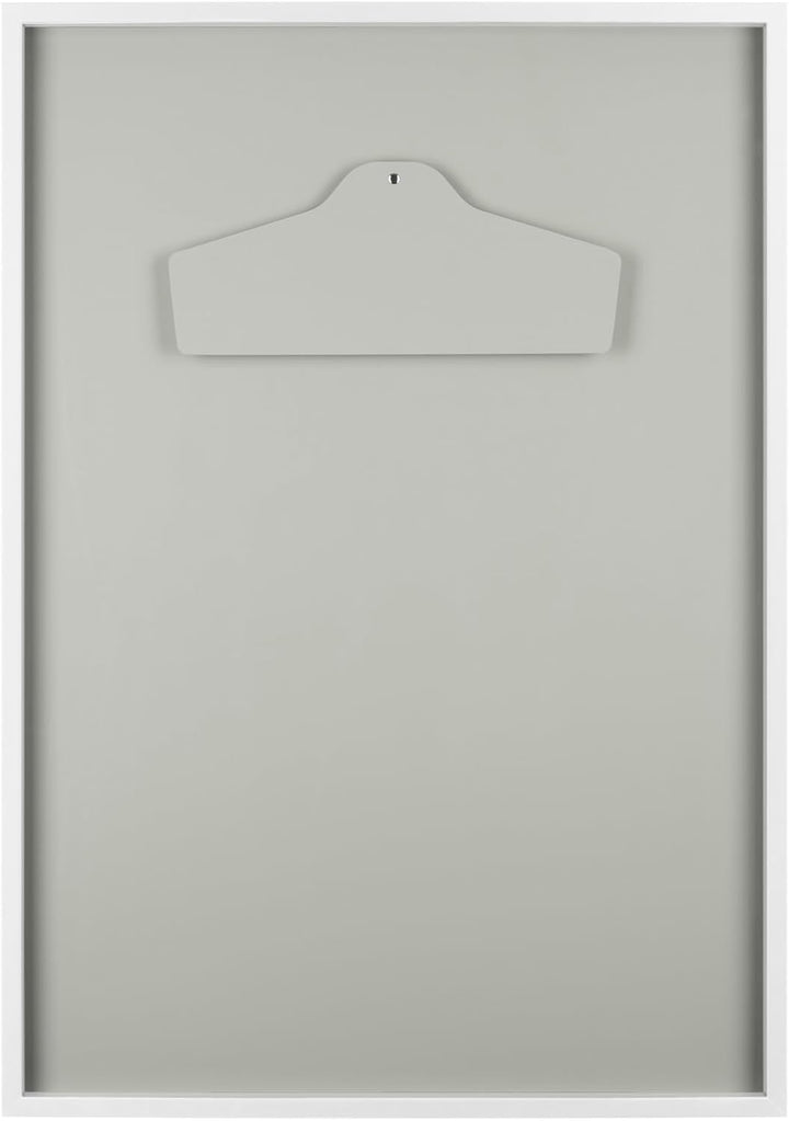 Trikotrahmen Weiss 70x90 mit Passepartout Lichtgrau – 3D Objektrahmen für Fussballtrikots – Jersey F