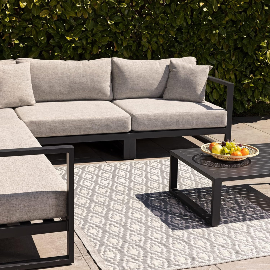 JEMIDI Outdoor Teppich 120x180cm gross - Terrassenteppich Balkonteppich Aussenteppich - Balkon Teppi