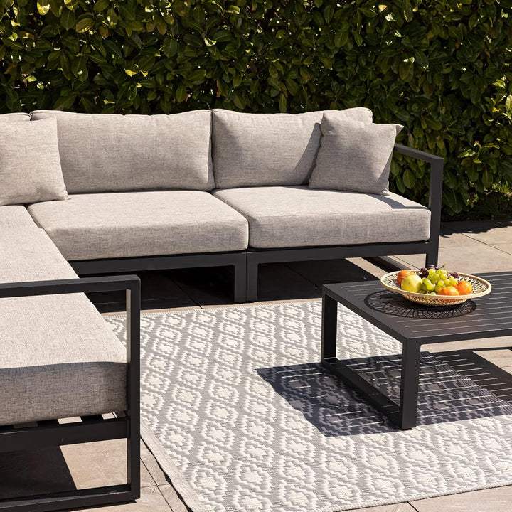 JEMIDI Outdoor Teppich 120x180cm gross - Terrassenteppich Balkonteppich Aussenteppich - Balkon Teppi