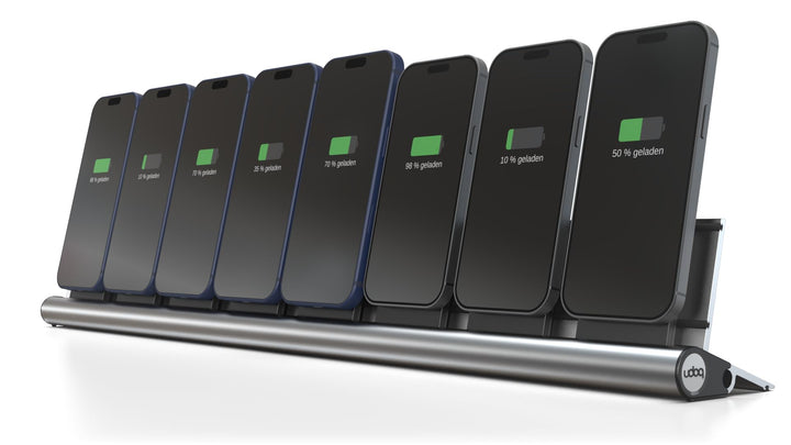 udoq 700 Multi Ladestation für iPhone Tablet und AirPods, hochwertiges Design 4mm Aluminium, Lightni