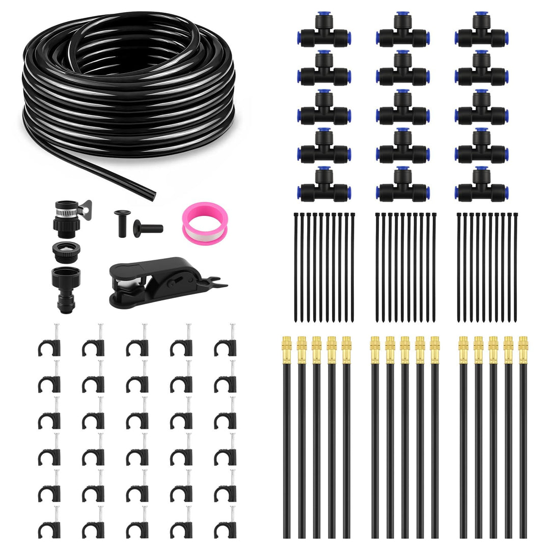 BewässerungsSystem Garten - Bewässerung Set mit 20m Bewässerungsschlauch und 20cm Verstellbare Bewäs