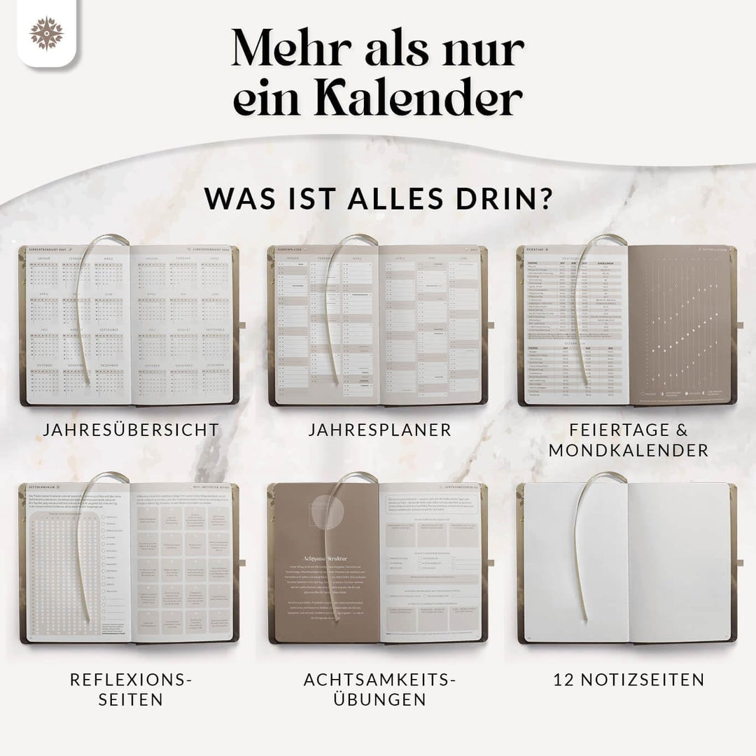 Lebenskompass® "LICHTUNG" Buchkalender 2027 A5 - Terminplaner Wochenplaner, Lichtung