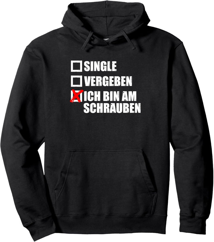 Bin am schrauben KFZ Mechaniker Mechatroniker Schrauber Pullover Hoodie