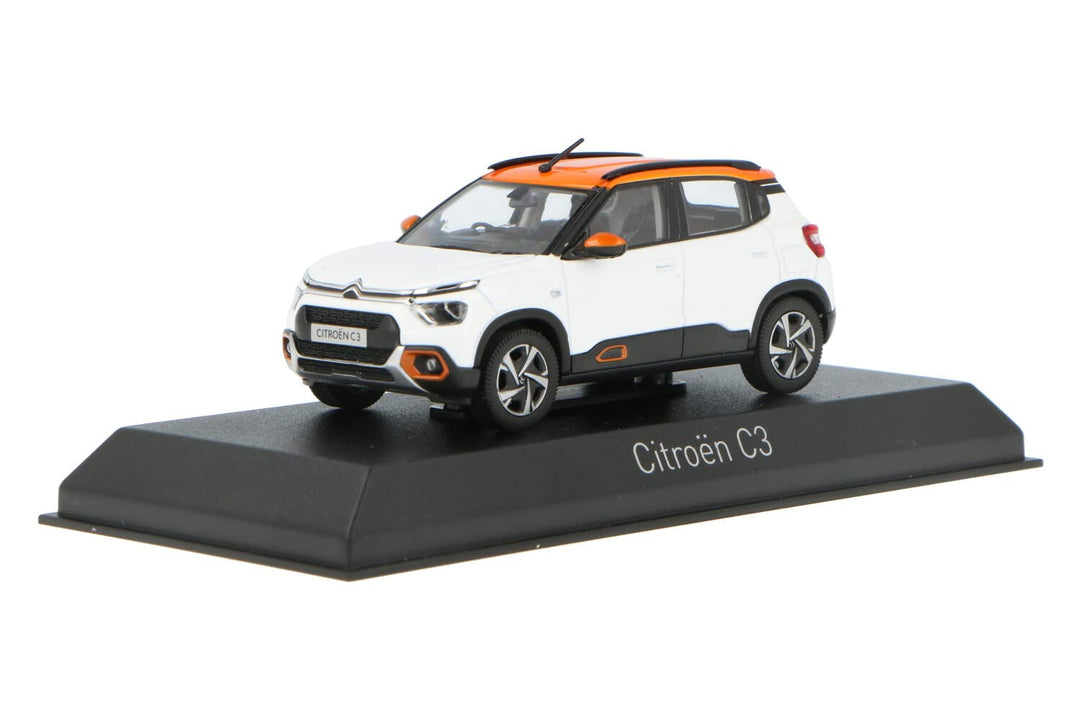 Norev Citroen C3 2021 weiss orange Modellauto 1:43