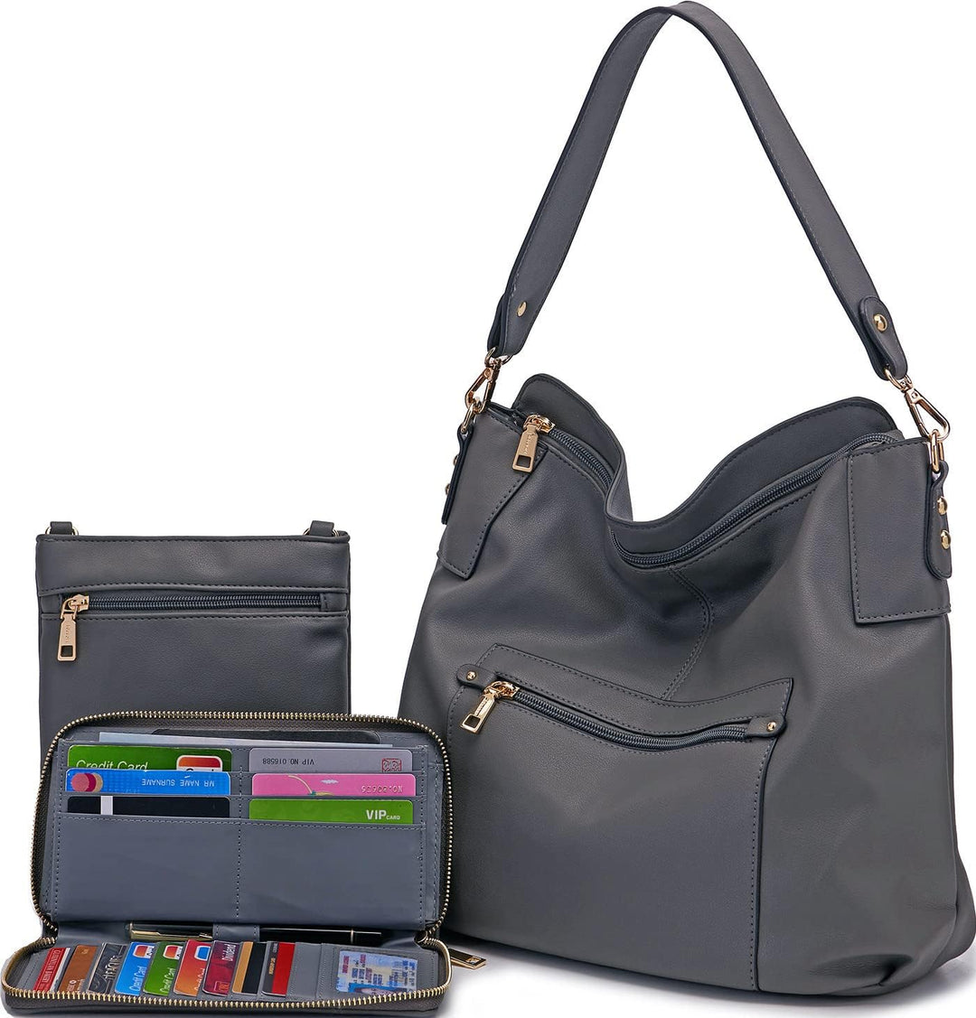 Idesort Grosse Umhängetasche, Damen-Handtaschen und Geldbörsen, Schulter- und Hobo-Taschen für Fraue