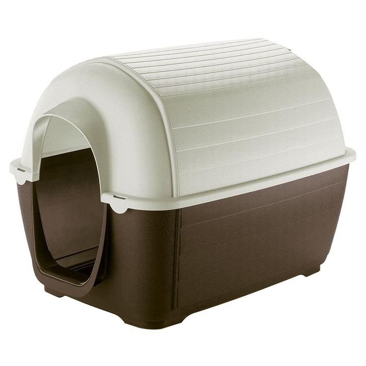 Ferplast Outdoor Hundehütte KENNY 03 Hundehütte aus schlag- und UV-beständigem Thermoplast, Drainage