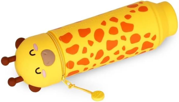 Legami - 2-in-1 Weiche Silikontasche - Kawaii,Tischstifthalter, Reissverschluss, Silikon, Stiftetasc