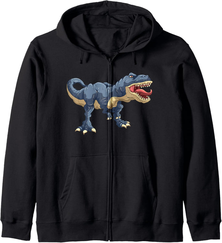 Blauer T Rex Tyrannosaurus Dino Dinos Damen Herren Jungen Kapuzenjacke